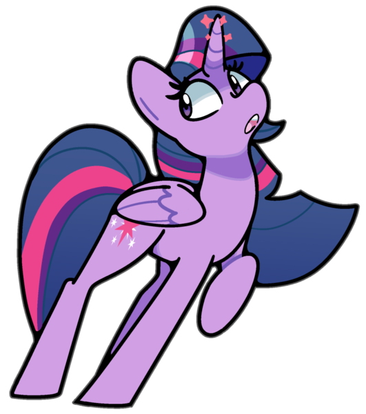 Size: 797x900 | Tagged: safe, alternate version, artist:kindakismet, derpibooru import, twilight sparkle, twilight sparkle (alicorn), alicorn, pony, g4, image, png, raised hoof, simple background, solo, sparkles, transparent background