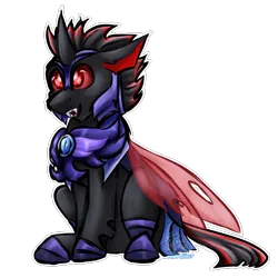 Size: 768x768 | Tagged: safe, artist:fluffyghost, derpibooru import, oc, oc:buggo, unofficial characters only, changeling, image, png, red changeling, red eyes, simple background, solo, transparent background