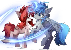 Size: 3421x2408 | Tagged: safe, artist:gale spark, derpibooru import, oc, oc:leaf blade, oc:shadow bright, pegasus, pony, undead, unicorn, vampire, female, horn, image, male, mare, png, stallion, wings