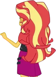 Size: 1845x2520 | Tagged: safe, derpibooru import, edit, edited screencap, editor:mrtoonlover83, screencap, sunset shimmer, human, equestria girls, g4, background removed, female, image, not a vector, png, rear view, simple background, solo, transparent background