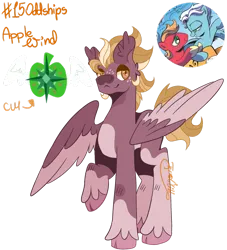 Size: 1280x1409 | Tagged: safe, artist:terralilith, derpibooru import, idw, big macintosh, fleetfoot, oc, oc:applewind, earth pony, pegasus, pony, cloven hooves, coat markings, colored pinnae, colored wings, colored wingtips, ear fluff, facial markings, female, friendship is magic #9, image, male, offspring, one wing out, pale belly, parent:big macintosh, parent:fleetfoot, parents:fleetmac, pegasus oc, png, raised hoof, screencap reference, ship:fleetmac, shipping, simple background, snip (coat marking), socks (coat marking), solo, stallion, straight, traditional art, transparent background, unshorn fetlocks, wings