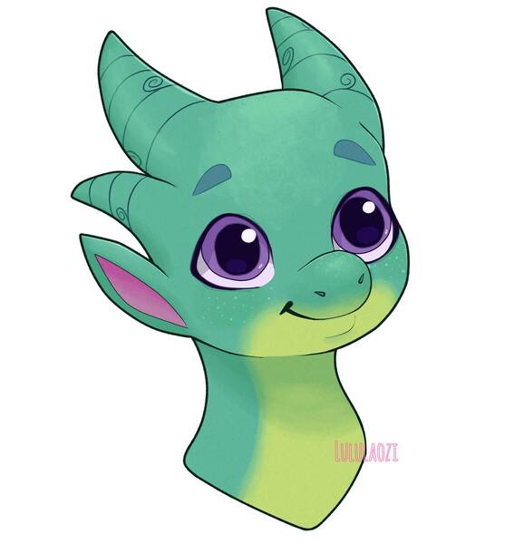 Size: 1740x1840 | Tagged: safe, artist:lululaozi, derpibooru import, sparky sparkeroni, dragon, g5, baby, baby dragon, bust, image, jpeg, portrait, signature, simple background, smiling, solo, white background