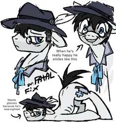 Size: 476x506 | Tagged: safe, artist:muffinz, derpibooru import, oc, oc:fatal fix, unofficial characters only, earth pony, pony, glasses, image, medic (tf2), png, simple background, sketch, sketch dump, solo, team fortress 2, white background