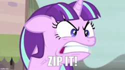 Size: 888x499 | Tagged: safe, derpibooru import, screencap, starlight glimmer, g4, the cutie map, austin powers, austin powers: the spy who shagged me, caption, dr. evil, image, image macro, imgflip, jpeg, movie reference, my little pony, text