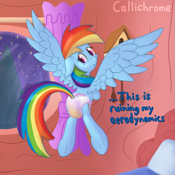 Size: 2160x2160 | Tagged: questionable, alternate version, artist:callichrome, derpibooru import, rainbow dash, pegasus, pony, g4, :p, butt, cute, dialogue, diaper, diaper butt, diaper fetish, diapered, female, fetish, flying, golden oaks library, image, indoors, library, looking at you, looking back, non-baby in diaper, peeing in diaper, pissing, plot, png, rainbow dash is not amused, rainbutt dash, raised tail, solo, solo female, spread wings, tail, tongue out, unamused, urine, wet diaper, wetting, wetting diaper, wings