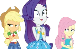 Size: 864x559 | Tagged: safe, derpibooru import, edit, edited screencap, screencap, applejack, fluttershy, rarity, human, equestria girls, g4, background removed, female, image, not a vector, png