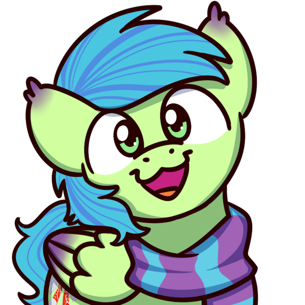 Size: 1000x1000 | Tagged: safe, artist:sugar morning, derpibooru import, oc, oc:emerald sprint, unofficial characters only, pegasus, pony, clothes, folded wings, green eyes, image, male, png, scarf, simple background, solo, stallion, sugar morning's smiling ponies, transparent background, wings