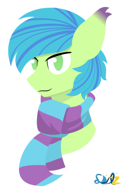 Size: 1250x1880 | Tagged: safe, artist:sailzvoilez, derpibooru import, oc, oc:emerald sprint, unofficial characters only, pegasus, pony, clothes, green eyes, image, male, png, scarf, simple background, solo, stallion, stallion oc, transparent background