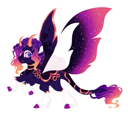 Size: 4600x4100 | Tagged: safe, artist:gigason, derpibooru import, oc, oc:gumball goodnight, pegasus, pony, colored wings, female, gradient wings, horns, image, mare, multicolored wings, png, simple background, solo, transparent background, wings