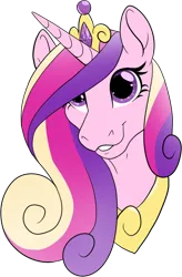 Size: 520x795 | Tagged: safe, artist:mythpony, derpibooru import, princess cadance, alicorn, pony, bust, cute, cutedance, female, hair over one eye, image, mare, png, portrait, simple background, smiling, solo, transparent background