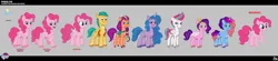 Size: 7100x1563 | Tagged: safe, derpibooru import, official, pinkie pie, earth pony, pony, g4, g5, my little pony: tell your tale, concept art, female, g4 to g5, generation leap, image, mare, png