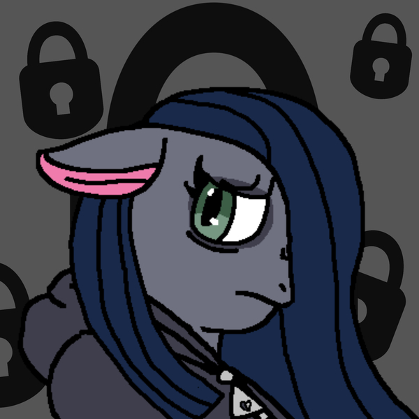 Size: 1920x1920 | Tagged: safe, artist:xxduncandonutxx, derpibooru import, oc, oc:minkie pie, unofficial characters only, earth pony, pony, fanfic:muffins, clothes, fanfic art, hood, hoodie, image, jpeg