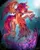 Size: 2160x2700 | Tagged: safe, artist:chickenpicnic, derpibooru import, oc, unofficial characters only, pegasus, back, date (time), detailed wings, flower, flying, gardening, happy, holding something, hoof hold, image, lens flare, low angle, original art, outdoors, png, signature, smiling, solo, underhoof, unshorn fetlocks, watering can