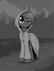 Size: 1516x1987 | Tagged: safe, artist:dusthiel, derpibooru import, princess luna, pony, clothes, dress, image, monochrome, novembrush, png, solo