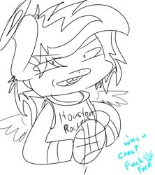 Size: 1600x1800 | Tagged: safe, artist:david_bal'air, derpibooru import, oc, oc:known pony, basketball, clothes, crappy art, faic, halo, image, jersey, png, sports, spread wings, vulgar, wings