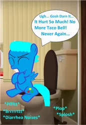 Size: 2088x3024 | Tagged: suggestive, artist:memeartboi, derpibooru import, ponified, pegasus, pony, g4, bathroom, but why, colt, eyes closed, foal, gritted teeth, grunt, grunting, gumball watterson, image, imminent flush, implied diarrhea, implied farting, implied pooping, male, onomatopoeia, pegasus wings, plop, png, pushing, sitting, sitting on toilet, solo, sound effects, speech bubble, spread wings, struggling, teeth, text, the amazing world of gumball, toilet, toilet humor, toilet paper, wings