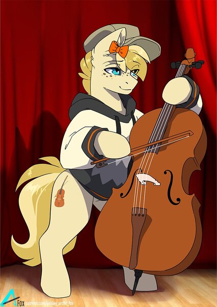 Size: 777x1098 | Tagged: safe, artist:arctic-fox, derpibooru import, oc, unofficial characters only, pony, image, jpeg, musical instrument, solo