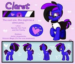 Size: 1711x1472 | Tagged: safe, artist:lou, ponerpics import, oc, oc:claret, unofficial characters only, pony, clothes, female, glasses, image, jpeg, mare, reference sheet, solo