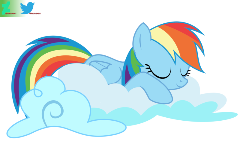 Size: 1900x1167 | Tagged: safe, artist:kuren247, derpibooru import, rainbow dash, pegasus, pony, g4, cloud, eyes closed, female, image, mare, on a cloud, png, show accurate, simple background, sleeping, sleeping on a cloud, sleepydash, solo, transparent background, vector