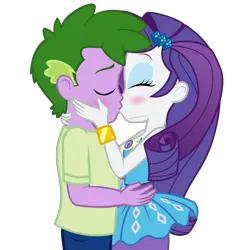 Size: 1920x1920 | Tagged: safe, artist:georgegarza01, derpibooru import, rarity, spike, human, equestria girls, g4, blushing, eyes closed, female, human spike, humanized, image, kissing, male, png, shipping, simple background, sparity, straight, transparent background, vector