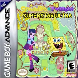 Size: 894x894 | Tagged: safe, artist:smbros, derpibooru import, twilight sparkle, human, equestria girls, g4, game boy, game boy advance, image, jpeg, spongebob squarepants, spongebob squarepants (character), video game console