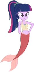 Size: 485x1024 | Tagged: safe, artist:fireluigi29, derpibooru import, sci-twi, twilight sparkle, equestria girls, g4, belly, belly button, clothes, image, png, princess melody, simple background, tanktop, the little mermaid 2: return to the sea, transparent background