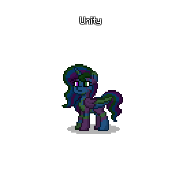 Size: 600x600 | Tagged: safe, artist:veprem, derpibooru import, oc, oc:unity, unofficial characters only, pony, fallout equestria, pony town, animated, artificial alicorn, ashes town, blue alicorn (fo:e), female, fusion, green alicorn (fo:e), image, mare, mutant, oc fusion, pixel art, png, purple alicorn (fo:e), simple background, sprite, transparent background