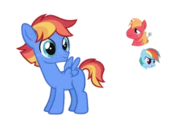 Size: 1024x739 | Tagged: safe, artist:sapphiretwinkle, derpibooru import, big macintosh, rainbow dash, oc, unnamed oc, earth pony, pegasus, pony, g4, base used, colt, female, foal, freckles, image, male, mare, offspring, parent:big macintosh, parent:rainbow dash, parents:rainbowmac, png, simple background, transparent background