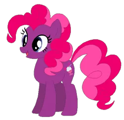 Size: 438x424 | Tagged: safe, artist:selenaede, artist:user15432, derpibooru import, fizzypop, earth pony, pony, g4, base used, blue eyes, generation leap, image, not pinkie pie, open mouth, open smile, pink mane, pink tail, pinkie pie hair, png, purple coat, recolor, simple background, smiling, solo, tail, transparent background