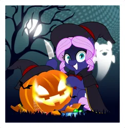 Size: 4878x5000 | Tagged: safe, artist:jhayarr23, ponerpics import, oc, oc:spiral galaxies, bat pony, pony, female, halloween, hat, holiday, image, knife, mare, png, solo, vector, witch hat