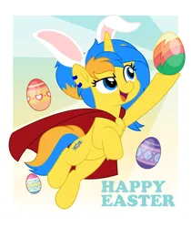 Size: 4209x5000 | Tagged: safe, artist:jhayarr23, ponerpics import, oc, pony, easter, easter egg, female, holiday, image, mare, open mouth, png, solo, vector