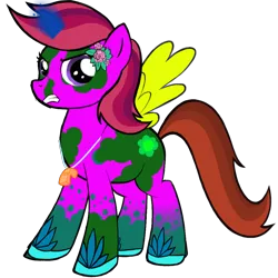 Size: 1024x1024 | Tagged: safe, derpibooru import, alicorn, avatar maker: pony, image, mismatched horns, mismatched wings, png, wings