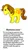 Size: 550x1000 | Tagged: safe, derpibooru import, official, butterscotch (g1), earth pony, pony, g1, bow, closed mouth, cute, female, g1 adorascotch, g1 backstory, image, jpeg, mare, my little pony fact file, smiling, solo, tail, tail bow, text