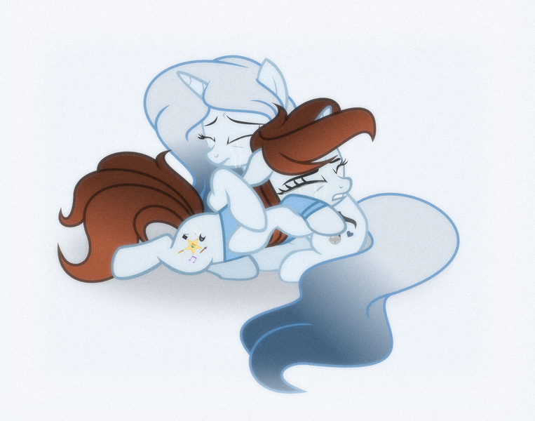 Size: 4117x3237 | Tagged: safe, artist:darbypop1, derpibooru import, oc, oc:darby, oc:melody everbelle, unofficial characters only, alicorn, pony, crying, female, hug, image, mare, png