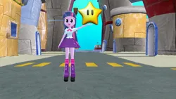 Size: 640x360 | Tagged: safe, artist:smbros, derpibooru import, twilight sparkle, equestria girls, g4, 3d, bikini bottom, clothes, image, jpeg, mmd, power star, super mario galaxy, swimsuit