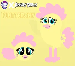 Size: 1000x883 | Tagged: safe, artist:oliviafanxd, derpibooru import, fluttershy, bird, g4, angry birds, birdified, crossover, female, image, png, species swap