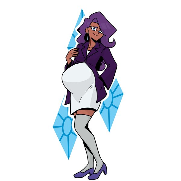 Size: 2048x2048 | Tagged: safe, artist:elizapregs, derpibooru import, rarity, human, cutie mark, female, humanized, image, jpeg, preggity, pregnant, solo, solo female