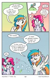 Size: 1522x2339 | Tagged: safe, artist:skysorbett, derpibooru import, oc, oc:sky sorbet, oc:twister joy, unofficial characters only, pegasus, pony, comic:breaking free #2, comic, female, image, male, mare, png, stallion