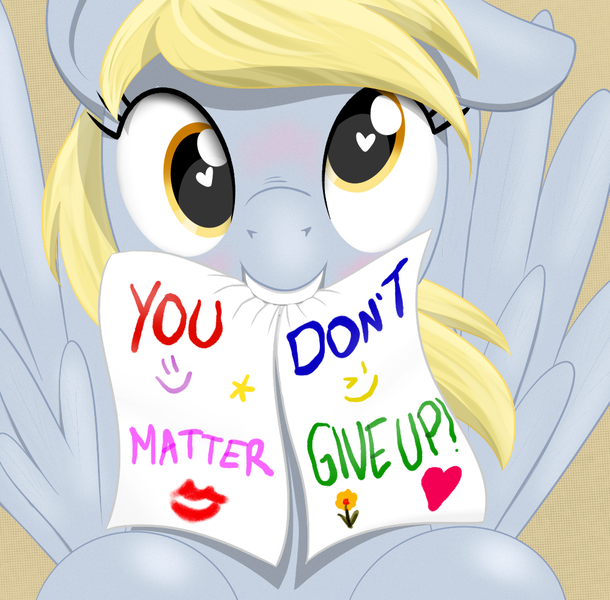 Size: 984x968 | Tagged: safe, artist:eels, derpibooru import, derpy hooves, pegasus, pony, g4, bust, don't dead open inside, female, heart, heart eyes, image, looking at you, mare, meme, mouth hold, paper, png, smiling, smiling at you, solo, wingding eyes