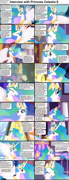 Size: 1282x3304 | Tagged: safe, artist:brutalweather studio, derpibooru import, edit, edited screencap, screencap, princess celestia, alicorn, pony, comic:celestia's servant interview, g4, lesson zero, season 1, season 2, sonic rainboom (episode), swarm of the century, the best night ever, the return of harmony, a little incident (animation), canterlot, caption, coffee, coffee mug, comic, crown, cs captions, cute, cutelestia, descriptive noise, eyes closed, female, image, image macro, jewelry, levitation, magic, magic aura, mare, mug, my little pony, png, raised hoof, regalia, screencap comic, smiling, solo, telekinesis, text