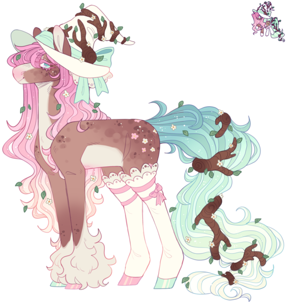 Size: 2634x2800 | Tagged: safe, artist:sleepy-nova, derpibooru import, oc, oc:nature witch, earth pony, pony, clothes, female, hat, image, mare, png, simple background, socks, solo, transparent background, witch hat