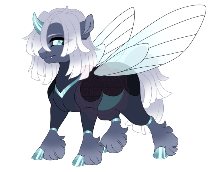 Size: 3500x2700 | Tagged: safe, artist:gigason, derpibooru import, oc, oc:apolysis, changepony, hybrid, image, male, offspring, parent:maud pie, parent:oc:blue bayou, parents:canon x oc, png, simple background, solo, transparent background