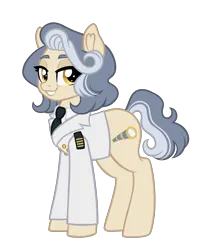 Size: 3000x3500 | Tagged: safe, artist:fannytastical, ponerpics import, oc, oc:clipper ship, clothes, con mascot, image, looking at you, mascot, necktie, png, pone voyage, solo, standing, uniform