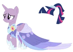 Size: 675x483 | Tagged: safe, artist:painterede, derpibooru import, twilight sparkle, alicorn, pony, base, clothes, coronation dress, dress, female, image, mare, png, simple background, white background