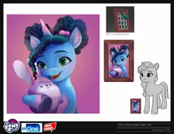 Size: 1304x1008 | Tagged: safe, derpibooru import, official, pony, unicorn, g5, my little pony: make your mark, concept art, family trees, female, filly, filly misty brightdawn, foal, horn, image, jpeg, misty brightdawn, my little pony: make your mark chapter 5, solo, younger