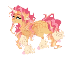 Size: 4500x3500 | Tagged: safe, artist:gigason, derpibooru import, oc, oc:butterfly blaze, pony, unicorn, female, horn, image, magical lesbian spawn, mare, offspring, parent:fluttershy, parent:sunset shimmer, parents:sunshyne, png, simple background, solo, transparent background