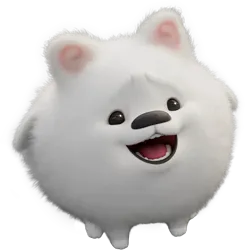 Size: 2377x2429 | Tagged: safe, derpibooru import, official, cloudpuff, dog, pomeranian, g5, my little pony: make your mark, flying pomeranian, g5 brand assets, image, male, png, simple background, solo, transparent background, winged dog