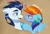 Size: 720x489 | Tagged: safe, rainbow dash, soarin', pegasus, pony, female, image, jpeg, male, mare, shipping, soarindash, stallion, straight