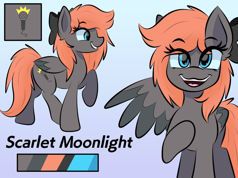 Size: 2048x1535 | Tagged: safe, derpibooru import, oc, oc:darknightprincess, unofficial characters only, pegasus, blue eyes, bow, female, gray body, hair bow, image, png, red mane, reference sheet, solo