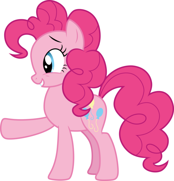 Size: 3000x3122 | Tagged: safe, artist:cloudy glow, derpibooru import, pinkie pie, earth pony, g4, griffon the brush off, female, image, my little pony, png, reconciliation, simple background, solo, transparent background, vector